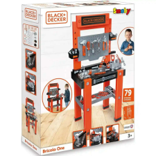 Smoby Black & Decker Bricolo One Játék Szerelőasztal - 79 db kiegészítővel barkácsolás