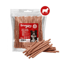  SNAPPY DOG SNACKS PAWSTICKS – Puha Bárányos-Rizses Jutalomfalat 500g jutalomfalat kutyáknak