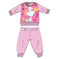  Snoopy hosszú vékony baba pizsama - pamut jersey pizsama - világosrózsaszín - 92