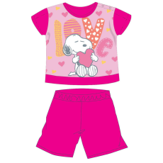  Snoopy rövid ujjú nyári pamut baba pizsama - pink - 92