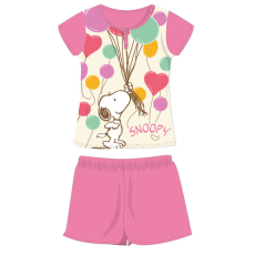  Snoopy rövid ujjú nyári pamut pizsama - gyerek jersey pizsama - rózsaszín - 122