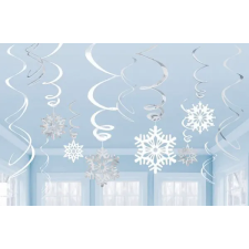  Snowflake, Hópehely Szalag dekoráció 12 db-os szett party kellék