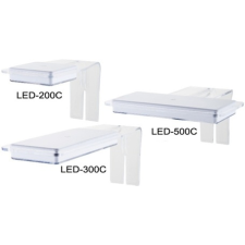 Sobo LED-200C akasztós fehér-kék LED világítás 4-6 mm-es üvegre - 4.3 W | 70 x 70 mm | 20-35 cm | 3 fényfokozat világítás