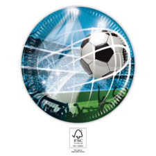  Soccer Fans, Focis papírtányér 8 db-os 20 cm FSC party kellék
