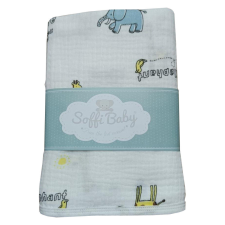 Soffi Baby takaró muszlin dupla elefánt és zsiráf 70x90cm babaágynemű, babapléd