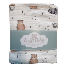 Soffi Baby takaró muszlin dupla mosómedvés 70x90cm babaágynemű, babapléd