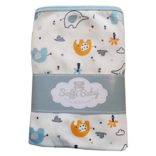  Soffi Baby takaró pamut dupla elefántok zöld 75x100cm babaágynemű, babapléd