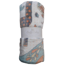 Soffi Baby takaró plüss dupla fehér állatos 75x100cm babaágynemű, babapléd