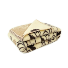  Sofio ekrü barna mintás merinó gyapjú takaró 220X200 Rehabilitációs és melegítő termékek lakástextília