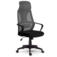 SOFOTEL Praga micro-hálós ergonomikus irodai forgószék szürke-fekete forgószék