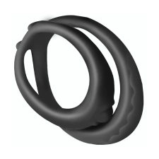  Soft Duo – puha dupla péniszgyűrű 40 mm fekete péniszgyűrű