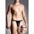 Softline Mens thongs 4494 - black M/L