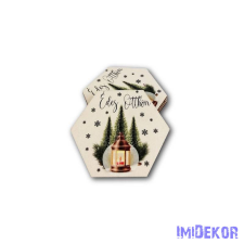  Sokszög karácsonyi 5db/csomag 6,5x7,5cm - Arany Lámpás dekorációs kellék