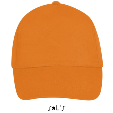SOL'S 5 paneles tépőzáras pamut baseball sapka SO88119, Orange-U munkaruha