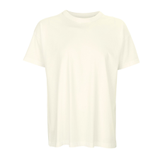 SOL'S BOXY széles fazonú organikus férfi rövid ujjú póló SO03806, Creamy White-S