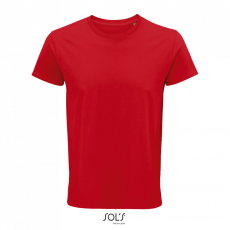 SOL'S CRUSADER férfi környakas rövid ujjú póló organikus pamutból SO03582, Red-2XL