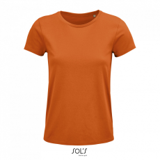 SOL'S CRUSADER organikus pamutból készült Női rövid ujjú póló SO03581, Orange-L