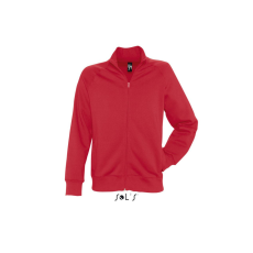 SOL'S férfi cipzáras pulóver passzés magas gallérral SO47200, Red-XL