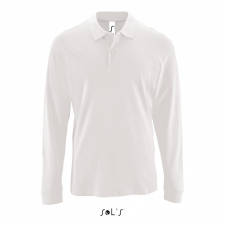 SOL&#039;S Férfi galléros póló SOL&#039;S SO02087 Sol&#039;S perfect Lsl Men - Long-Sleeve piqué polo Shirt -L, White férfi póló