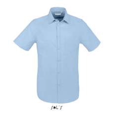 SOL'S Férfi ing SOL'S SO02921 Sol'S Brisbane Fit - Short Sleeve Oxford Men'S Shirt -M, Sky Blue
