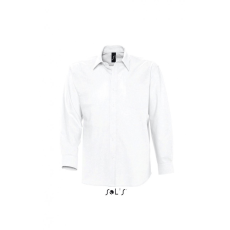 SOL'S Férfi ing SOL'S SO16000 Sol'S Boston - Long Sleeve Oxford Men'S Shirt -3XL, White