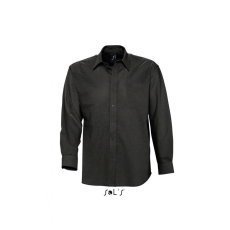 SOL'S Férfi ing SOL'S SO16000 Sol'S Boston - Long Sleeve Oxford Men'S Shirt -L, Black
