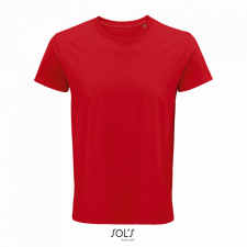 SOL&#039;S Férfi póló SOL&#039;S SO03582 Sol&#039;S Crusader Men - Round-neck Fitted Jersey T-Shirt -4XL, Red férfi póló