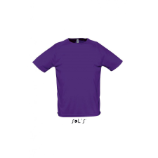 SOL&#039;S Férfi póló SOL&#039;S SO11939 Sol&#039;S Sporty - Raglan Sleeved T-Shirt -S, Dark Purple férfi póló