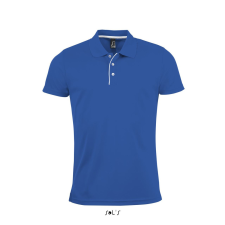 SOL&#039;S férfi rövid ujjú galléros sport póló SO01180, Royal Blue-L férfi póló