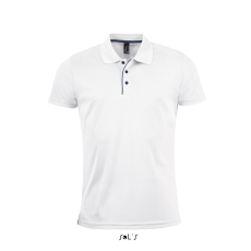 SOL'S férfi rövid ujjú galléros sport póló SO01180, White-L