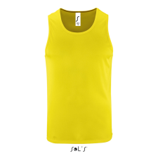 SOL&#039;S férfi ujjatlan sport trikó SO02073, Neon Yellow-XL atléta, trikó