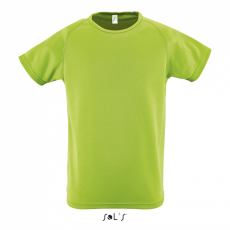 SOL'S Gyerek póló SOL'S SO01166 Sol'S Sporty Kids - Raglan-Sleeved T-Shirt -12A, Apple Green