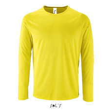 SOL'S hosszú ujjú férfi sport póló SO02071, Neon Yellow-S