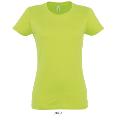 SOL'S IMPERIAL környakú Női rövid ujjú pamut póló SO11502, Apple Green-XL