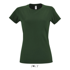 SOL&#039;S IMPERIAL környakú Női rövid ujjú pamut póló SO11502, Bottle Green-M női póló