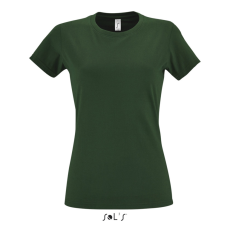 SOL'S IMPERIAL környakú Női rövid ujjú pamut póló SO11502, Bottle Green-XL