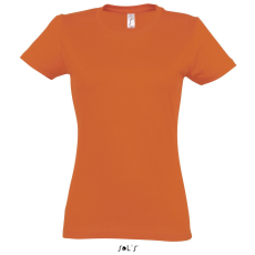 SOL'S IMPERIAL környakú Női rövid ujjú pamut póló SO11502, Orange-L