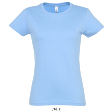 SOL&#039;S IMPERIAL környakú Női rövid ujjú pamut póló SO11502, Sky Blue-L női póló