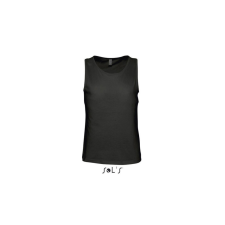SOL&#039;S JUSTIN ujjatlan férfi pamut póló-trikó SO11465, Deep Black-XL atléta, trikó