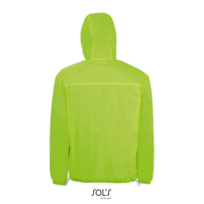 SOL'S kapucnis bélelt széldzseki SO01171, Neon Lime/Royal Blue-2XL