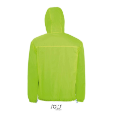 SOL'S kapucnis bélelt széldzseki SO01171, Neon Lime/Royal Blue-L férfi kabát, dzseki