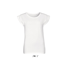 SOL'S MELBA kereknyakú Női pamut póló SO01406, White-L