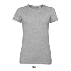 SOL'S MILLENIUM Női kereknyakú rövid ujjú sztreccs póló SO02946, Grey Melange-S