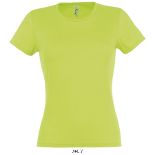 SOL&#039;S MISS Női kereknyakú rövid ujjú pamut póló SO11386, Apple Green-M női póló