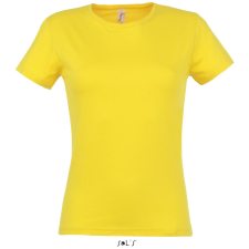 SOL&#039;S MISS Női kereknyakú rövid ujjú pamut póló SO11386, Gold-XL női póló