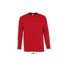 SOL'S MONARCH férfi hosszú ujjú pamut póló SO11420, Red-2XL