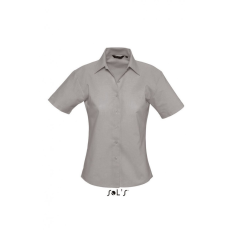 SOL'S Női blúz SOL'S SO16030 Sol'S Elite - Short Sleeve Oxford Women'S Shirt -L, Silver