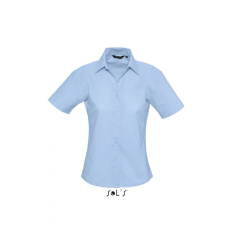 SOL'S Női blúz SOL'S SO16030 Sol'S Elite - Short Sleeve Oxford Women'S Shirt -XS, Sky Blue