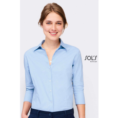 SOL'S Női blúz SOL'S SO17010 Sol'S Effect - 3/4 Sleeve Stretch Women'S Shirt -M, Dark Blue