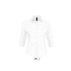 SOL'S Női blúz SOL'S SO17010 Sol'S Effect - 3/4 Sleeve Stretch Women'S Shirt -M, White